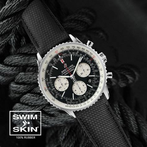 breitling navitimer world black strap|replacement breitling strap.